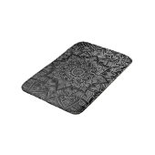Silber-Mandala-Badematte Badematte (Schrägansicht)