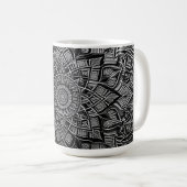 Silber-Mandala-Tasse Kaffeetasse (VorderseiteRechts)