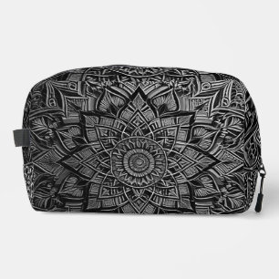 Silber Mandala Waschbeutel