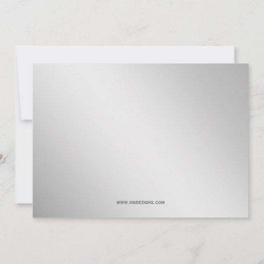 Silber Marine Corporate Bowling Party Einladung (Rückseite)