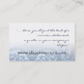 "Silber-/Marine" Eisen-Lilie kundenspezifisches Visitenkarte (Rückseite)