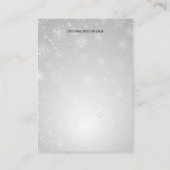 Silber-Marine-Schneeflocken Winter Hochzeit Detail Begleitkarte (Rückseite)