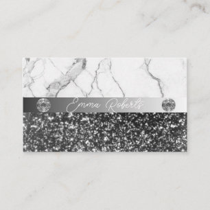 Silber Marmor Diamant Coach Visitenkarte