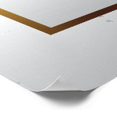 Silber-Marmor, Gold und Weiß-Satin-Seekarte Poster (Ecke)