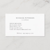 Silber Metall Moderne mit Monogramm Visitenkarte (Rückseite)