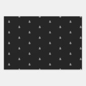 Silber Metall Weihnachtsbaum weißer Hintergrund Wr Geschenkpapier Set (Vorderseite 3)