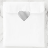 Silber-Metallic Herz-Aufkleber (Tasche)