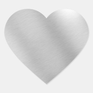 Silber-Metallic Herz-Aufkleber