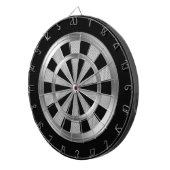 Silber Metallic & Schwarz Dartscheibe (Vorderseite rechts)