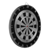 Silber Metallic & Schwarz Dartscheibe (Vorderseite Links)