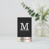 Silber-Metallic | Schwarzes Mesh Visitenkarte (Stehend Vorderseite)