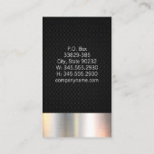 Silber-Metallic | Schwarzes Mesh Visitenkarte (Rückseite)