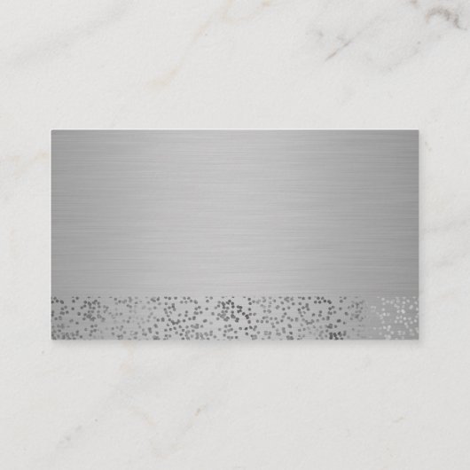 Silber-Metallic Visitenkarte (Rückseite)