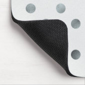 Silber Metallische Imitat Fohlen Große Polka Dot G Mousepad (Ecke)