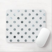 Silber Metallische Imitat Fohlen Große Polka Dot G Mousepad (Mit Mouse)