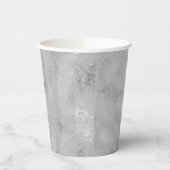 Silber metallische Textur rustikalen Schimmer stil Pappbecher (Links)
