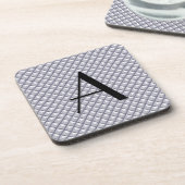 Silber, metallisches Aussehen, gestanztes Gitter Getränkeuntersetzer (Linke Seite)