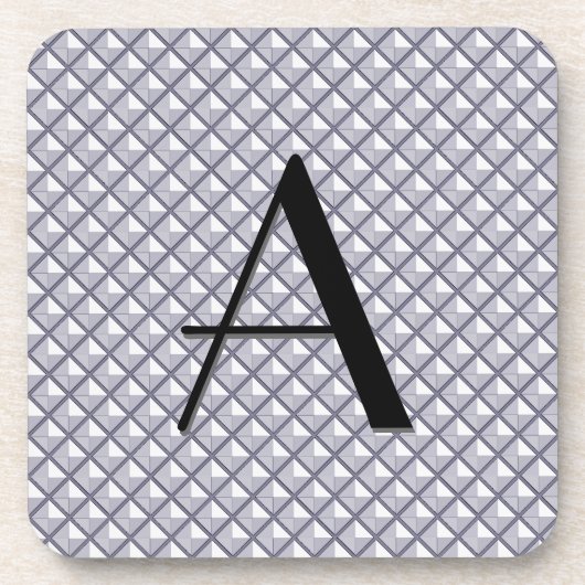 Silber, metallisches Aussehen, gestanztes Gitter Getränkeuntersetzer (Vorderseite)