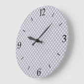Silber, metallisches Aussehen, gestanztes Gitter Große Wanduhr (Winkel)