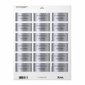 Silber-Metallisches Buchzeichen Adressaufkleber (Vorne)