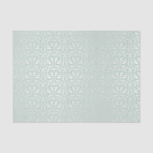 Silber, Minze, Damasken, viktorianisch, Vintag, el Seidenpapier (Vorderseite)