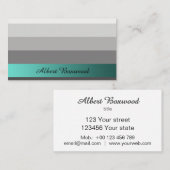 Silber mit Aquamarinem Bannerbenutzerdefiniertem T Visitenkarte (Vorne/Hinten)