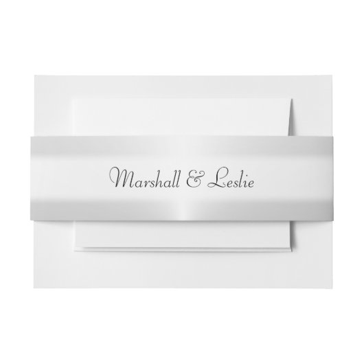 Silber mit Text Einladungsbanderole (Vorderseite Beispiel)