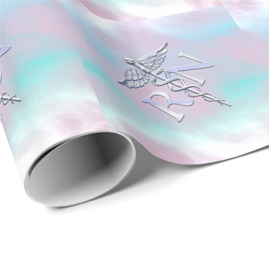 Silber mögen RNcaduceus-medizinische Mutter-Perle Geschenkpapier (Rolleneckpunkt)