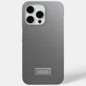 Silber Monogram Imitate gestreift Case-Mate iPhone Hülle (Rückseite)