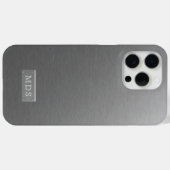 Silber Monogram Imitate gestreift Case-Mate iPhone Hülle (Rückseite (Horizontal))