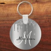 Silber Monogramm Schlüsselanhänger (Vorderseite)