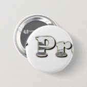 Silber nicht mein Präsident Button (Vorne & Hinten)