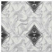 Silber oder Abstrakte Blume auf Schwarz - Seide un Stoff (Muster)