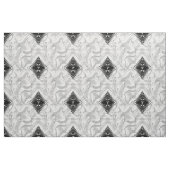 Silber oder Abstrakte Blume auf Schwarz - Seide un Stoff (Fat Quarter (45,7 x 55,9 cm))