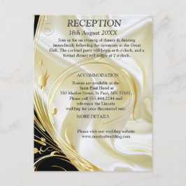 Silber oder Gold Abstrakte Blume auf - Seide Ankündigungspostkarte