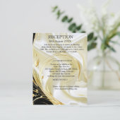 Silber oder Gold Abstrakte Blume auf - Seide Ankündigungspostkarte (Stehend Vorderseite)