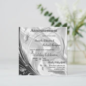 Silber oder Gold Abstrakte Blume auf - Seide und K Ankündigung (Stehend Vorderseite)