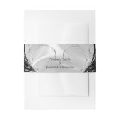 Silber oder Gold Abstrakte Blume auf - Seide und K Einladungsbanderole (Vorderseite Beispiel)