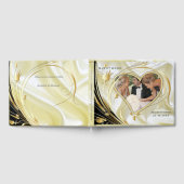 Silber oder Gold Abstrakte Blume auf - Seide und K Gästebuch (Voll)