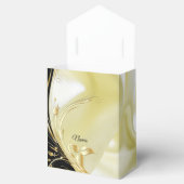 Silber oder Gold Abstrakte Blume auf - Seide und K Geschenkschachtel (Geöffnet)