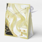 Silber oder Gold Abstrakte Blume auf - Seide und K Geschenkschachtel (Rückseite)