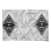 Silber oder Gold Abstrakte Blume auf - Seide und K Kissenbezug (Vorderseite)