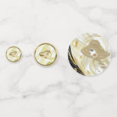 Silber oder Gold Abstrakte Blume auf - Seide und K Konfetti (Vorderseiten)