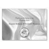 Silber oder Gold Abstrakte Blume auf - Seide und K Tischnummer (Rückseite)