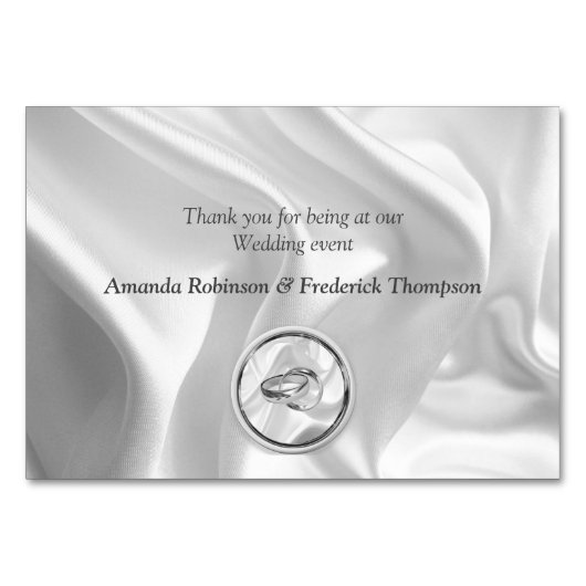 Silber oder Gold Abstrakte Blume auf - Seide und K Tischnummer (Rückseite)