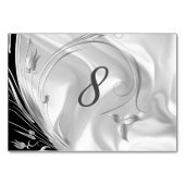 Silber oder Gold Abstrakte Blume auf - Seide und K Tischnummer (Vorderseite)