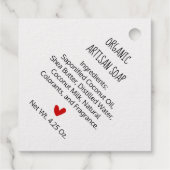 Silber- oder Goldskripttypografie aus Liebe Geschenkanhänger (Rückseite)