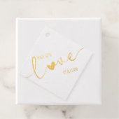 Silber- oder Goldskripttypografie aus Liebe Geschenkanhänger (Mit Box)