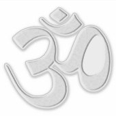 Silber Om Aufkleber (Vorderseite)