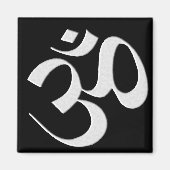 Silber Om Magnet (Vorne)
